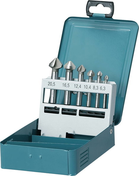 Makita D-42204 Süllyesztő készlet 6.3 mm, 8.3 mm, 10.4 mm, 12.4 mm, 16.5 mm, 20.5 mm 5 db