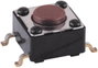 SMD nyomókapcsoló 1 x ki/(be), 12 V/50 mA, Mentor 1254.1004 bélyegkép