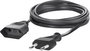 Sygonix SY-5042686 Áram Hosszabbítókábel Fekete 5.00 m H03VVH2-F 2X 0,75 mm² bélyegkép