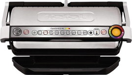 Tefal Optigrill XL Kontakt grill Elektromos Automatikus hőmérséklet beállás Nemesacél (matt), Fekete