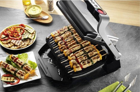 Tefal Optigrill XL Kontakt grill Elektromos Automatikus hőmérséklet beállás Nemesacél (matt), Fekete 3. kép