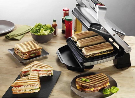 Tefal Optigrill XL Kontakt grill Elektromos Automatikus hőmérséklet beállás Nemesacél (matt), Fekete 4. kép