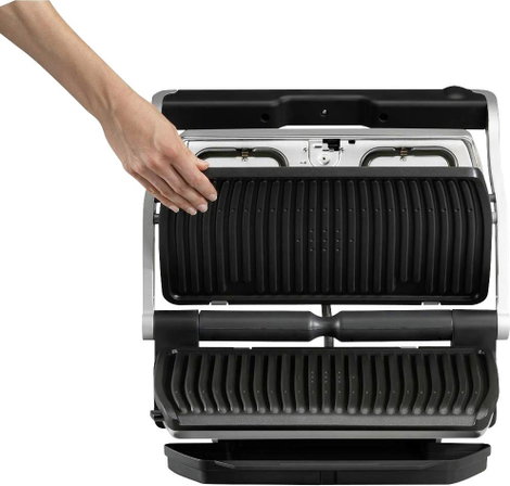 Tefal Optigrill XL Kontakt grill Elektromos Automatikus hőmérséklet beállás Nemesacél (matt), Fekete 7. kép