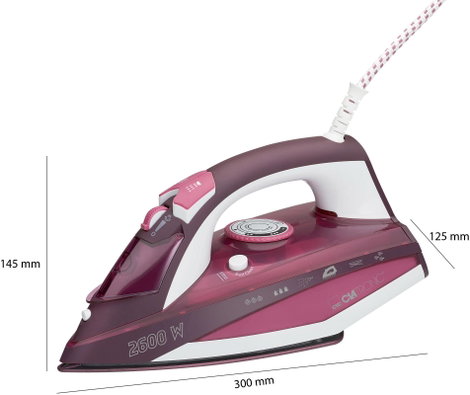 Clatronic DB 3705 Gőzölős vasaló Fehér, Piros 2600 W 2. kép