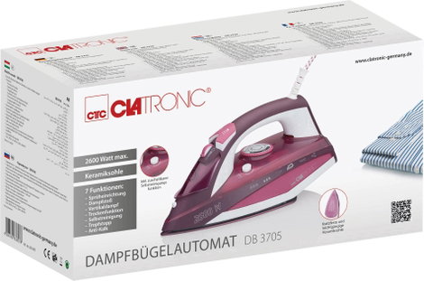 Clatronic DB 3705 Gőzölős vasaló Fehér, Piros 2600 W 7. kép