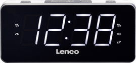 Lenco CR-18 White - FM-Radiowecker mit großem 1,8 Display Rádiós ébresztőóra