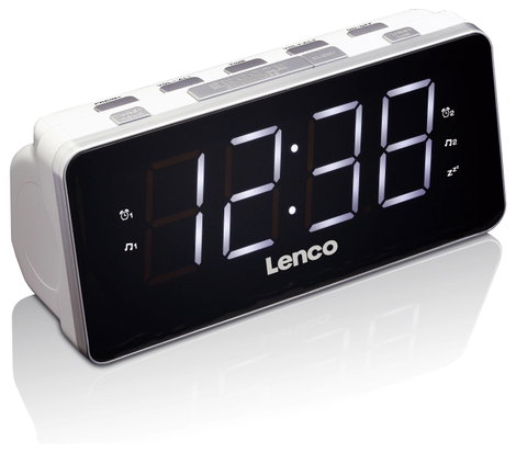 Lenco CR-18 White - FM-Radiowecker mit großem 1,8 Display Rádiós ébresztőóra 2. kép