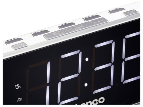 Lenco CR-18 White - FM-Radiowecker mit großem 1,8 Display Rádiós ébresztőóra 3. kép