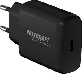 VOLTCRAFT UC-1C20W01 USB-s töltőkészülék 20 W Beltér Kimeneti áram (max.) 3 A 1x USB-C® Kimenetek sz