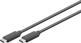 Goobay USB kábel USB 3.2 Gen1 (USB 3.0 / USB 3.1 Gen1) USB-C® dugó 2 m Fekete Kétoldalt használható 