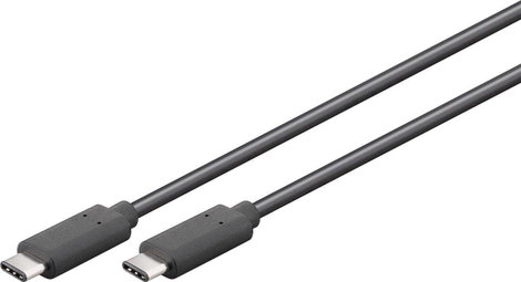 Goobay USB kábel USB 3.2 Gen1 (USB 3.0 / USB 3.1 Gen1) USB-C® dugó 2 m Fekete Kétoldalt használható
