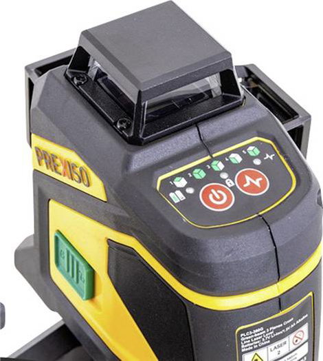 Prexiso PLC3-360G 360°-os vonallézer Zöld lézer, 360°-os lézerrel, Akkuval, dobozzal Hatótáv (max.): 5. kép