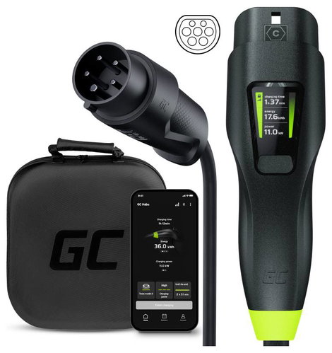 Green Cell Habu EV Mobil töltőállomás 2. típus 16 A 11 kW app