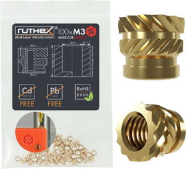 ruthex menetes betét RX-M3x5x4 GE-M3x5x4-001