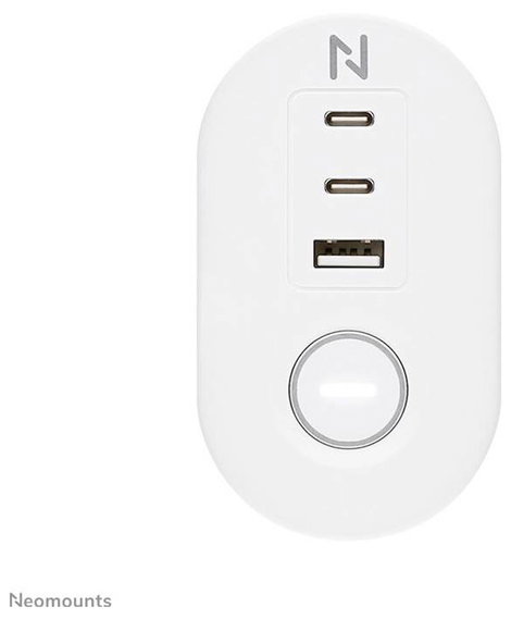 Neomounts DS22-840WH6 Asztali dugalj Fehér Védőérintkezős 1 db 4. kép