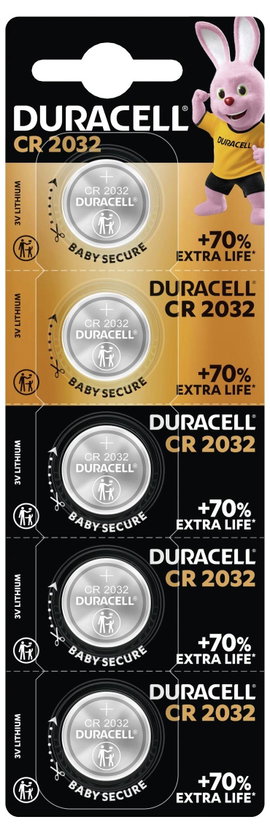 Duracell Gombelem CR 2032 3 V 5 db 220 mAh Lítium Elektro 2032