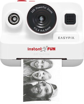 Easypix InstantFUN Digitális azonnali kép kamera Fehér Beépített akku