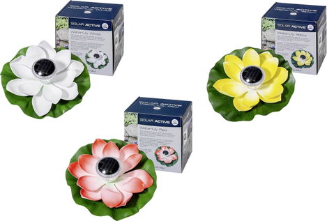 FIAP 3206-5 SOLAR ACTIVE WaterLily 3er SET Napelemes dekorációs világítás 3 részes készlet LED Fixen