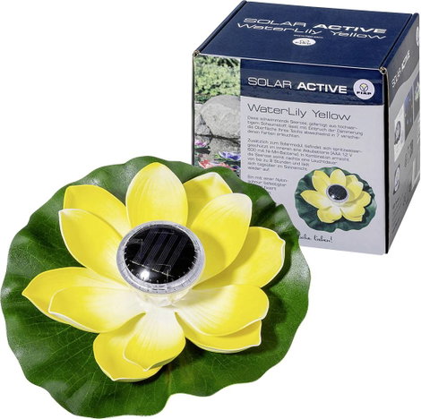 FIAP 3206-3 SOLAR ACTIVE WaterLily Yellow Napelemes dekorációs világítás LED Fixen beépített LED-es