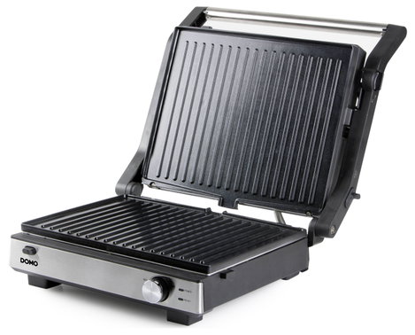 DOMO MULTIFUNKTIONALER KONTAKTGRILL 2-IN-1 Grillsütő Fekete 2. kép