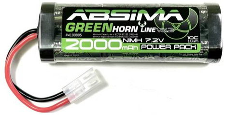 Absima Akkucsomag, NiMH 7.2 V 2000 mAh Cellaszám: 6 Soft doboz Tamiya