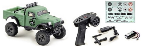 Hobby Plus Power WagonV2 1:18 Brushed RC modellautó Elektro Crawler 4WD RtR 2,4 GHz 2. kép