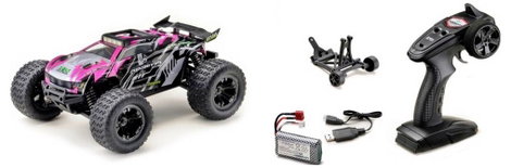 Absima Mini AT Rózsaszín, Szürke Brushed 1:16 RC modellautó Elektro Truggy 4WD RtR 2,4 GHz 5. kép