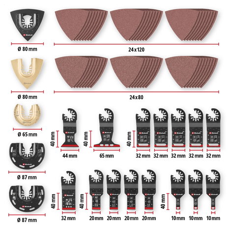 Einhell 708170 XXL -CASE Alumínium-oxid, Króm-vanádium acél, BiM, HCS, Keményfém Többfunkciós szersz 16. kép