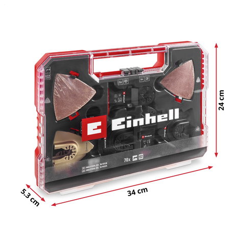 Einhell 708170 XXL -CASE Alumínium-oxid, Króm-vanádium acél, BiM, HCS, Keményfém Többfunkciós szersz 17. kép