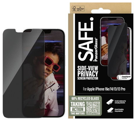 PanzerGlass Privacy Kijelzővédő üveg Apple iPhone 16e, iPhone 14, iPhone 13, iPhone 13 Pro 1 db SARP 4. kép