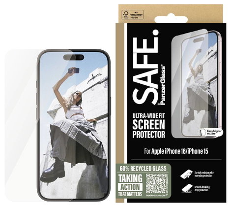 PanzerGlass Ultra-Wide Fit Kijelzővédő üveg Apple iPhone 16, iPhone 15 1 db SAFE95875 4. kép