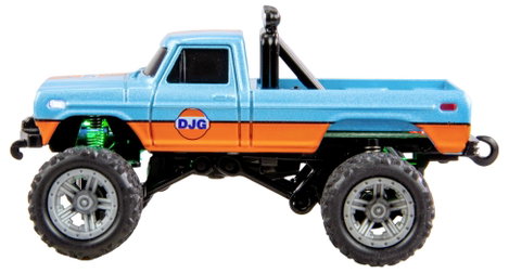 Amewi Narancs Brushed 1:64 RC modellautó Elektro Monstertruck 2WD RtR 2,4 GHz Fényeffekttel, Akkuval 2. kép