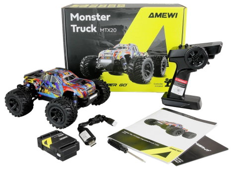 Amewi Hyper Go MTX20 Brushless 1:20 RC modellautó Elektro Monstertruck 2,4 GHz 10. kép