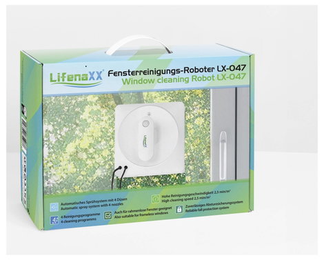 Lifenaxx LX-047 Ablaktisztító robot Szürke Vele szállított akkuk száma 1 6. kép