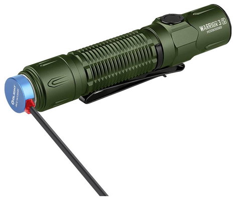 OLight Warrior 3S green LED Kézilámpa IPX8 (vízálló), Övcsíptetővel, Tokkal, Stroboszkóp üzemmóddal 4. kép
