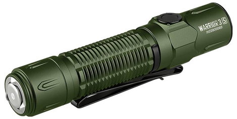 OLight Warrior 3S green LED Kézilámpa IPX8 (vízálló), Övcsíptetővel, Tokkal, Stroboszkóp üzemmóddal 6. kép