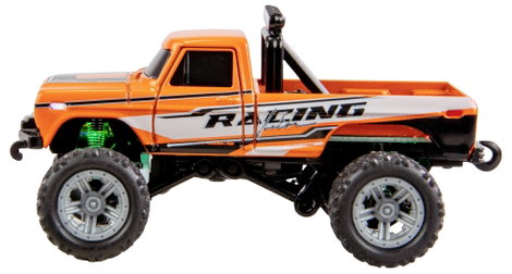 Amewi Narancs Brushed 1:64 RC modellautó Elektro Monstertruck 2WD RtR 2,4 GHz Fényeffekttel, Akkuval 3. kép