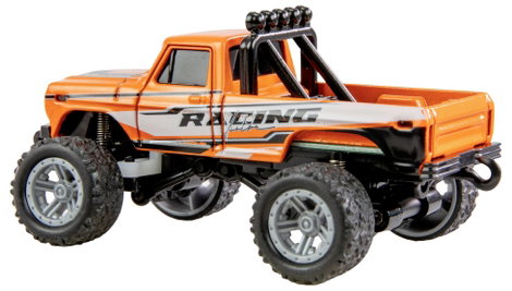 Amewi Narancs Brushed 1:64 RC modellautó Elektro Monstertruck 2WD RtR 2,4 GHz Fényeffekttel, Akkuval 5. kép