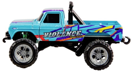 Amewi Brushed 1:64 RC modellautó Elektro Monstertruck 2WD RtR 2,4 GHz Akkuval és töltőkábellel, Fény 3. kép