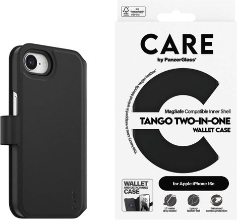 PanzerGlass Tango 2-in-1 Wallet Case Booklet Apple iPhone 16e CRRFTWLG29845