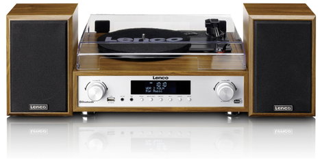 Lenco MC-160WD - HiFi Stereoanlage mit Plattenspieler, DAB+/FM-Radio und Bluetooth Lemezjátszó 2. kép