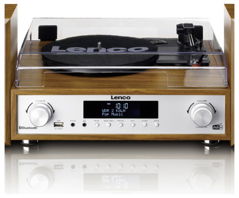 Lenco MC-160WD - HiFi Stereoanlage mit Plattenspieler, DAB+/FM-Radio und Bluetooth Lemezjátszó 6. kép