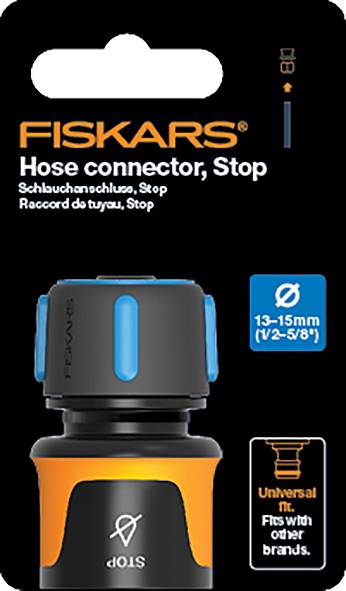 Fiskars 1027079 Tömlőcsatlakozó 13 mm (1/2) - 15 mm (5/8) Vízelzáró 2. kép