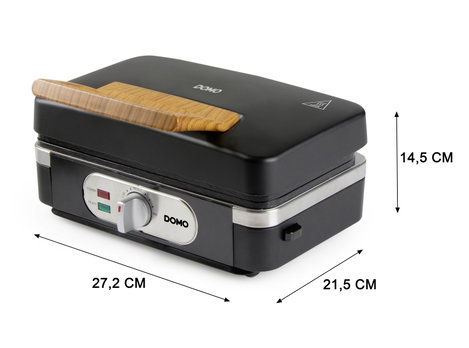 DOMO SANDWICH-WAFFEL-GRILL 3-IN-1 INKY BLACK Szendvics készítő Fekete 13. kép