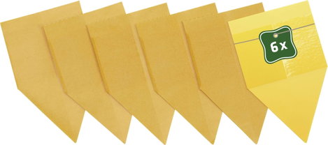 Gardigo 668066 Ragasztó fólia Ragadós lap rovaroknak (Sz x Ma) 6 cm x 10 cm Sárga 6 db