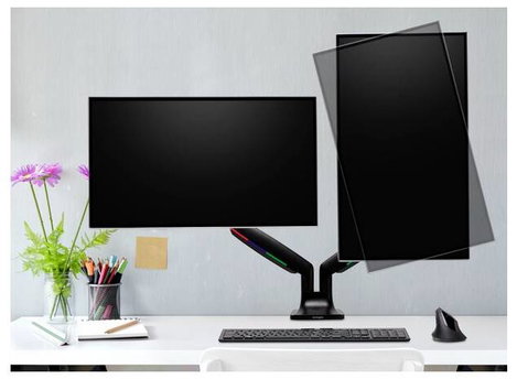 Kensington K59601WW 2 részes Monitor asztali tartó 33,0 cm (13) - 86,4 cm (34) Fekete Forgatható, Dö 6. kép