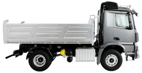 Amewi 22692 Mercedes-Benz Arocs Muldenkipper 4x4 anthrazit 1:14 Elektro RC modell teherautó RtR 3. kép