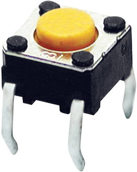 Rövid nyomógomb, lapos, 24 V/DC 50 mA, Omron B3F1002