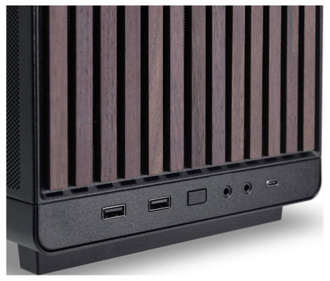 Lian Li Lian Li DAN Cases A3-mATX Wood Edition PC-Gehäuse, Micro-ATX - Walnuss, schwarz Mikro torony 5. kép