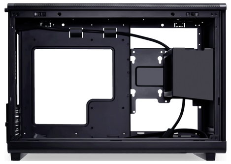 Lian Li Lian Li DAN Cases A3-mATX Wood Edition PC-Gehäuse, Micro-ATX - Walnuss, schwarz Mikro torony 9. kép